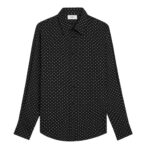 CELINE LOOSE SHIRT IN PRINTED VISCOSE NOIR