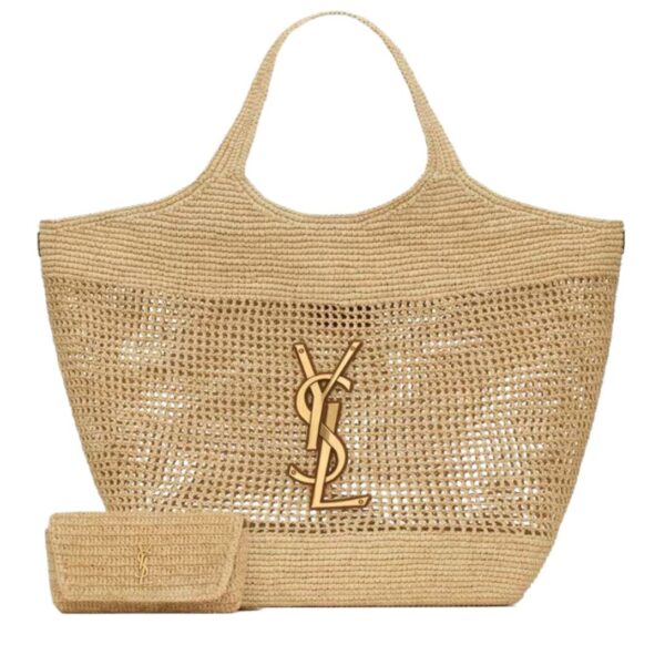 SAINT LAURENT ICARE IN RAFFIA