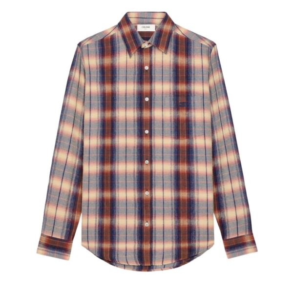 CELINE LOOSE SHIRT IN CHECKED VISCOSE