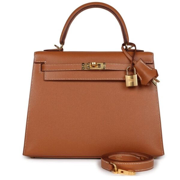 HERMÈS KELLY SELLIER 25 GOLD MADAME GOLD HARDWARE