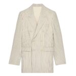 CELINE CAMDEN JACKET IN STRIPED WOOL GABARDINE
