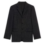 CELINE CARNABY JACKET IN STRIPED VIRGIN WOOL