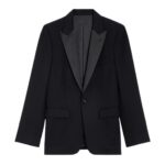CELINE CLASSIC TUX JACKET IN GRAIN DE POUDRE