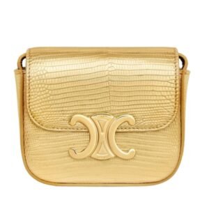 CELINE MINI CLAUDE IN LAMINATED LIZARD
