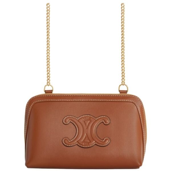 CELINE CLUTCH ON CHAIN CUIR TRIOMPHE IN SMOOTH CALFSKIN