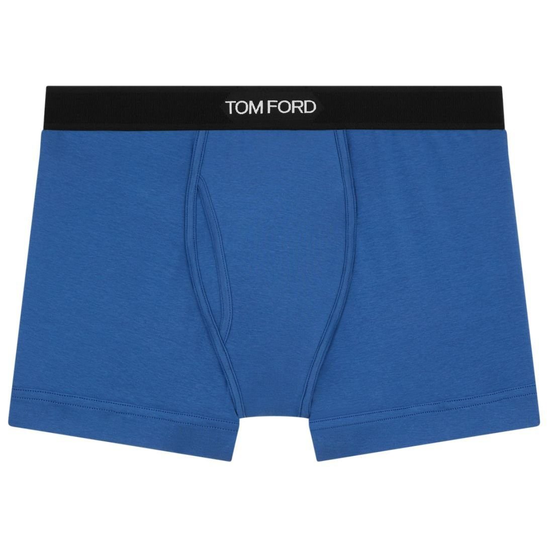 TOM FORD COTTON BOXER BRIEFS COBALT BLUE