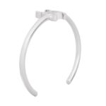 CELINE TRIOMPHE ASYMMETRIC CUFF IN BRASS WITH RHODIUM FINISH