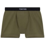 TOM FORD COTTON BOXER BRIEFS GREEN