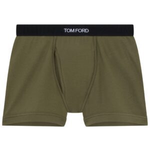TOM FORD COTTON BOXER BRIEFS GREEN