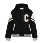 CELINE HOODED JACKSON TEDDY JACKET IN TEXTURED WOOL