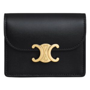 CELINE BUSINESS CARD HOLDER TRIOMPHE IN SHINY CALFSKIN VINTAGE ROSE