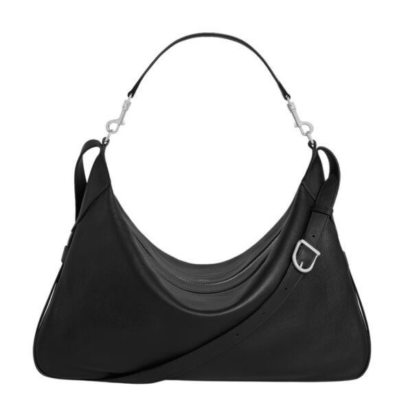 CELINE LARGE STRAP ROMY IN SUPPLE GRAINED CALFSKIN BLACK - Image 4
