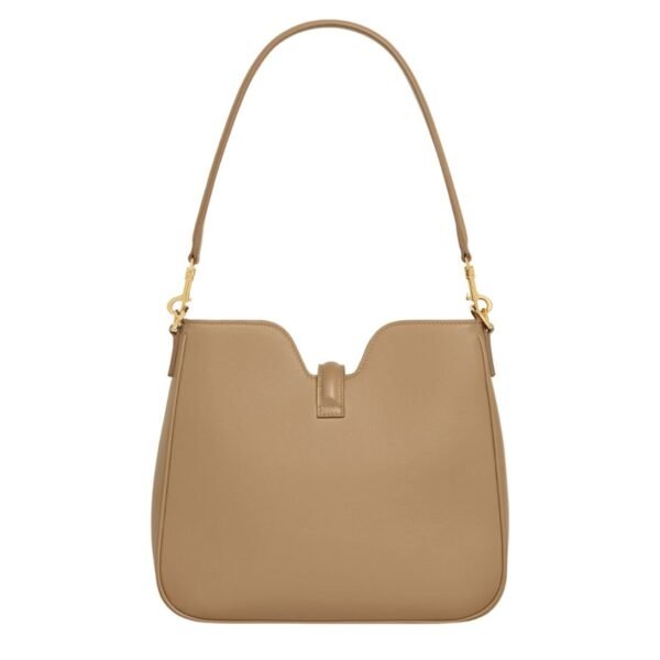 CELINE SMALL CAMILLE 16 SOFT BAG IN SMOOTH CALFSKIN SMOKED BROWN - Image 7