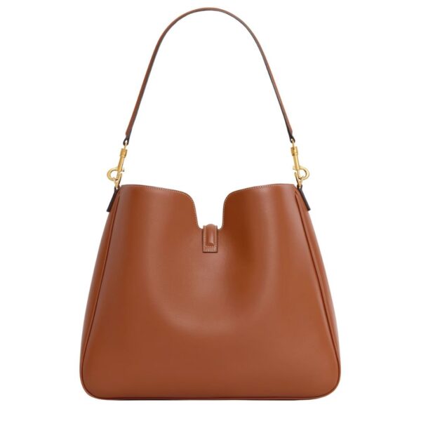 CELINE MEDIUM CAMILLE 16 SOFT BAG IN SMOOTH CALFSKIN TAN - Image 4