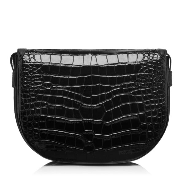 TOM FORD SHINY STAMPED CROCODILE LEATHER WALLIS CROSSBODY BAG BLACK - Image 4