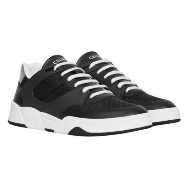 CELINE TRAINER CT 07 LOW LACE UP SNEAKER IN MESH CALFSKIN AND LAMINATED CALFSKIN - Image 2