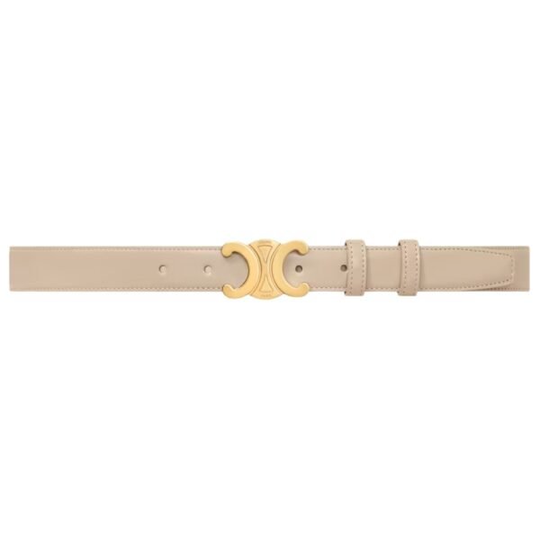 CELINE MEDIUM TRIOMPHE BELT IN TAURILLON LEATHER CHESTNUT - Image 8
