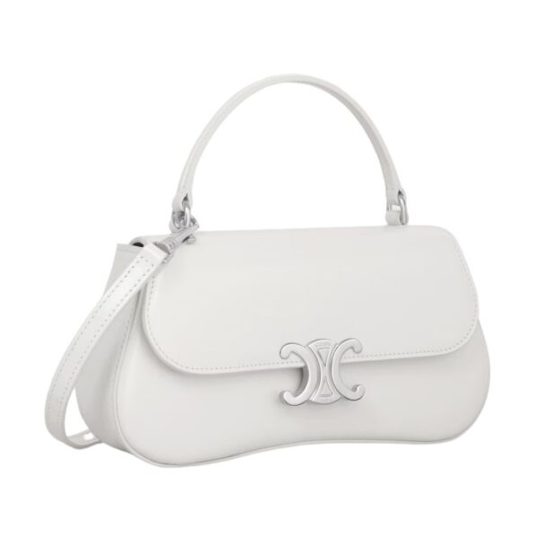 CELINE TEEN CELINE LOLA IN SHINY CALFSKIN WHITE - Image 7