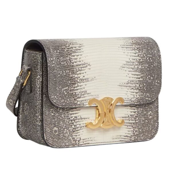 CELINE TEEN TRIOMPHE BAG IN LIZARD NATURAL - Image 5