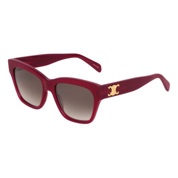 CELINE TRIOMPHE 09 SUNGLASSES IN ACETATE MILKY BURGUNDY - Image 8
