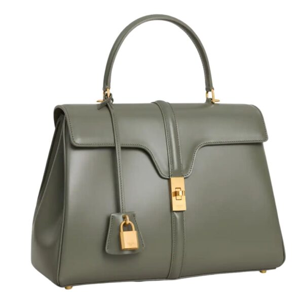CELINE CLASSIQUE 16 BAG IN SATINATED CALFSKIN FALL GREEN - Image 6