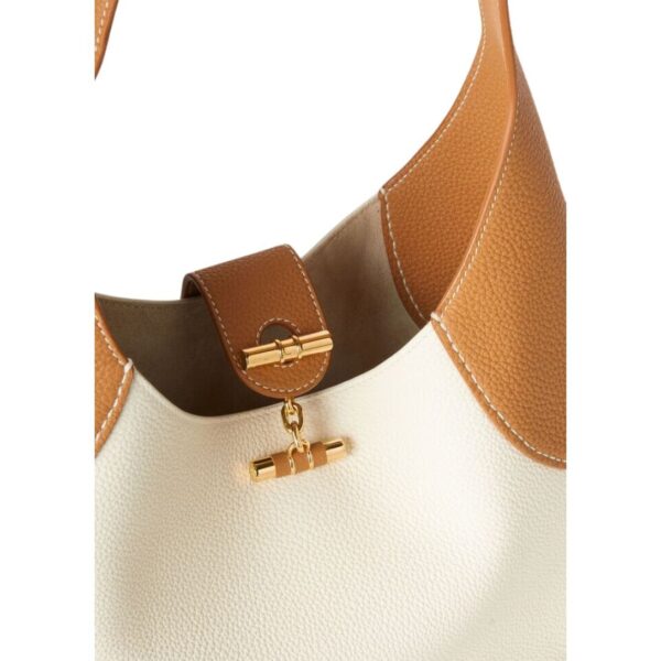 LORO PIANA MEDIUM BOBBIN BAG WHISPER WHITE-WHEAT BRAN - Image 6