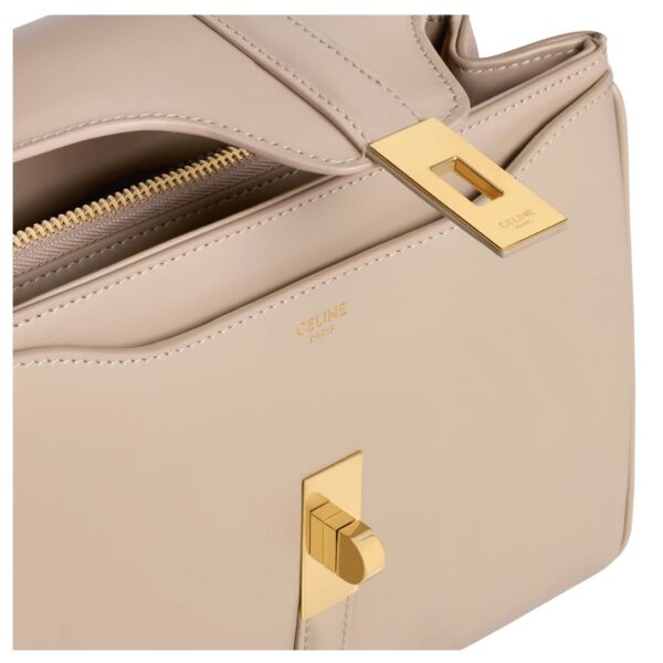 CELINE SMALL 16 BAG IN SATINATED CALFSKIN CAPPUCCINO - Image 9