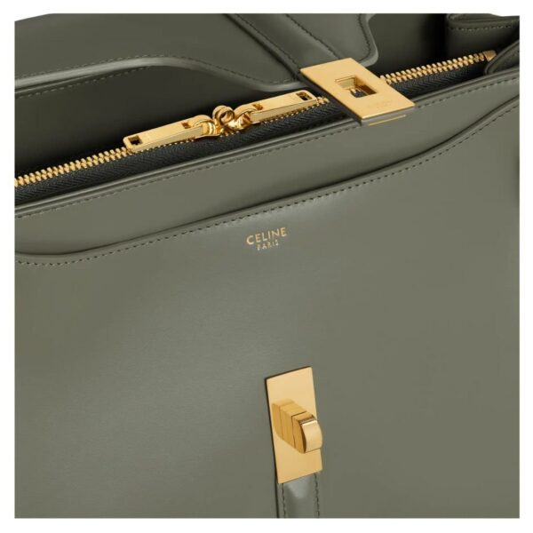 CELINE CLASSIQUE 16 BAG IN SATINATED CALFSKIN FALL GREEN - Image 7
