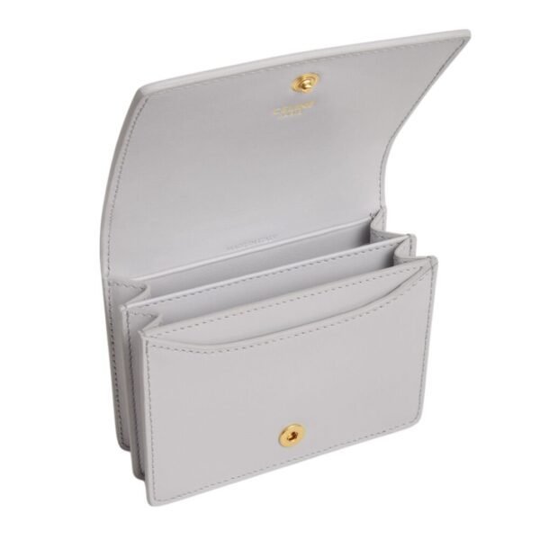 CELINE TRIOMPHE BUSINESS CARD HOLDER IN SHINY CALFSKIN CLOUDY GREY - Image 6