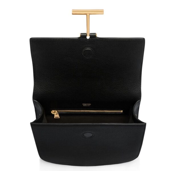 TOM FORD GRAIN LEATHER TARA MEDIUM CROSSBODY BLACK - Image 7