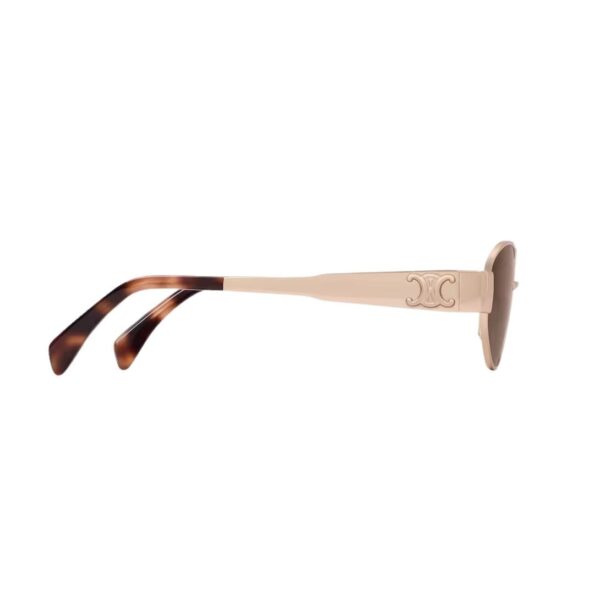 CELINE TRIOMPHE METAL 01 SUNGLASSES IN METAL ROSE GOLD-BROWN - Image 6