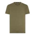TOM FORD COTTON CREWNECK T SHIRT GREEN