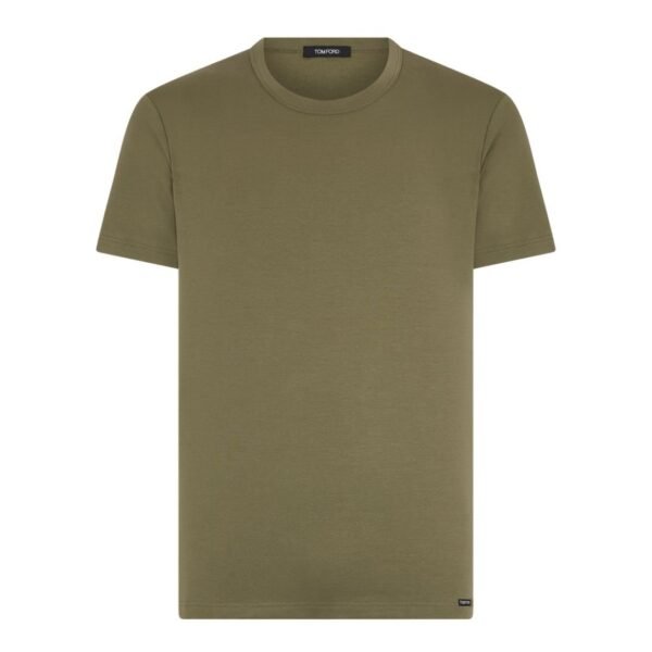 TOM FORD COTTON CREWNECK T SHIRT PALE SAGE - Image 5