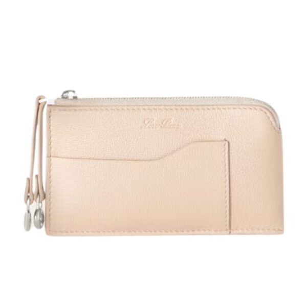 LORO PIANA EXTRA POUCH CARD HOLDER CANDOGLIA MARBLE