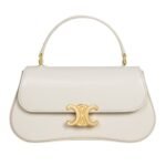 CELINE TEEN CELINE LOLA IN SHINY CALFSKIN WHITE COTTON