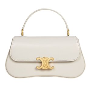 CELINE TEEN CELINE LOLA IN SHINY CALFSKIN WHITE COTTON