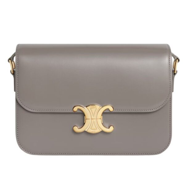 CELINE CLASSIQUE TRIOMPHE BAG IN SHINY CALFSKIN BROWN SEPIA - Image 4