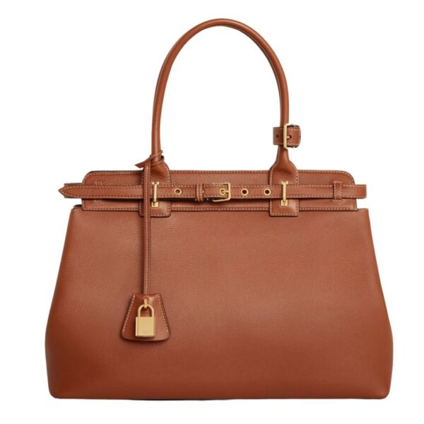 CELINE CONTI BAG IN SUPPLE GRAINED CALFSKIN ANTHRACITE - Image 4