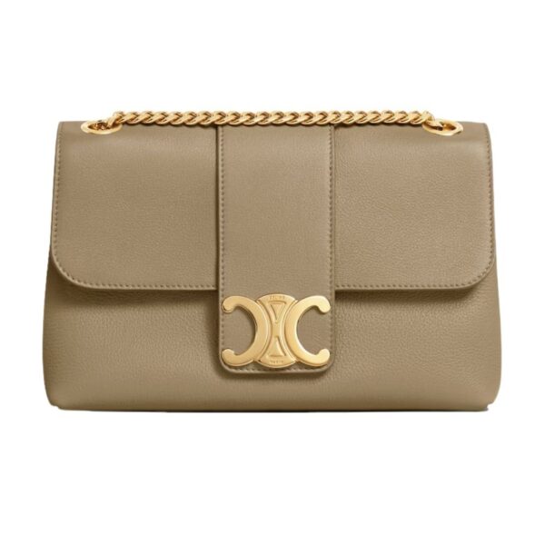 CELINE MEDIUM VICTOIRE BAG IN SUPPLE GRAINED CALFSKIN MOON - Image 4