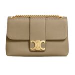 CELINE MEDIUM VICTOIRE BAG IN SUPPLE GRAINED CALFSKIN BROWN SEPIA