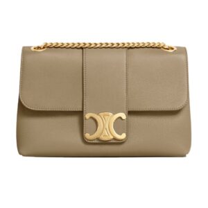 CELINE MEDIUM VICTOIRE BAG IN SUPPLE GRAINED CALFSKIN BROWN SEPIA
