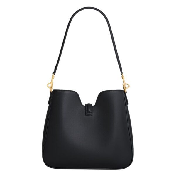 CELINE SMALL CAMILLE 16 SOFT BAG IN SMOOTH CALFSKIN BLACK - Image 7