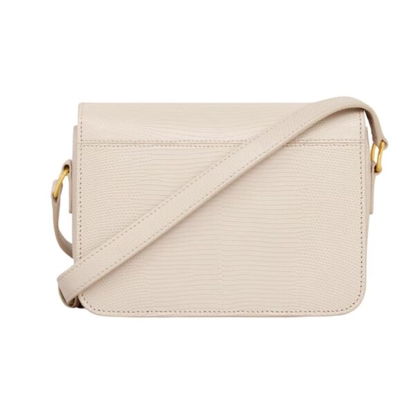 CELINE TEEN TRIOMPHE BAG IN LIZARD PALE BEIGE - Image 5
