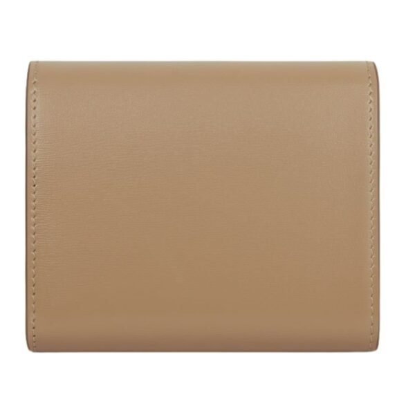 CELINE SMALL FLAP WALLET TRIOMPHE IN SHINY CALFSKIN SMOKED BROWN - Image 15