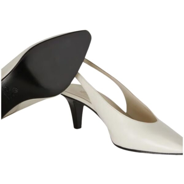 LORO PIANA REBECCA SLINGBACK LIGHT WHITE MILK - Image 6