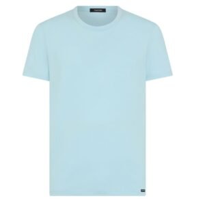 TOM FORD COTTON CREWNECK T SHIRT ARCTIC BLUE
