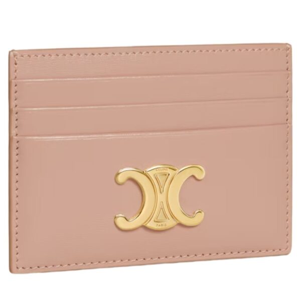 CELINE CARD HOLDER TRIOMPHE IN SHINY CALFSKIN SOFT PEACH - Image 13