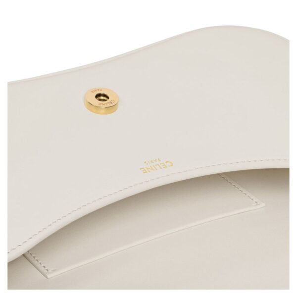 CELINE TEEN CELINE LOLA IN SHINY CALFSKIN WHITE COTTON - Image 8