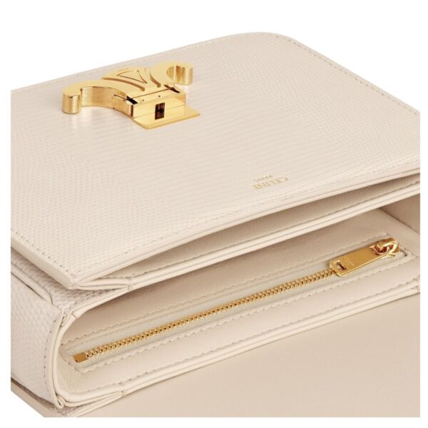 CELINE TEEN TRIOMPHE BAG IN LIZARD PALE BEIGE - Image 7