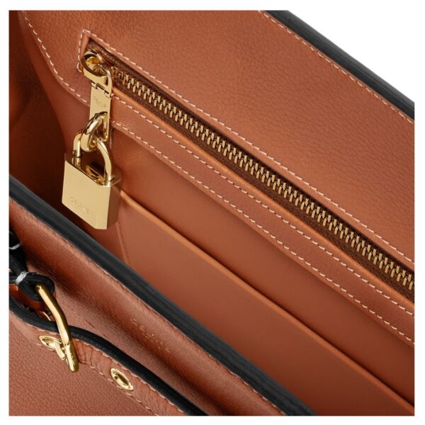 CELINE CONTI BAG IN SUPPLE GRAINED CALFSKIN TAN - Image 7